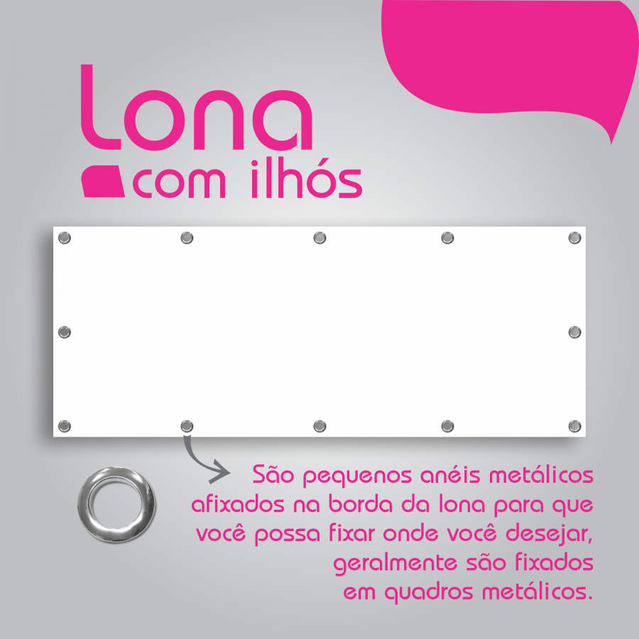 Lona Impressa M² Lona Fosca 440g 4x0 - Colorido Frente / Verso sem
